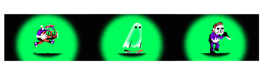 visuels motion design en 2D pour halloween