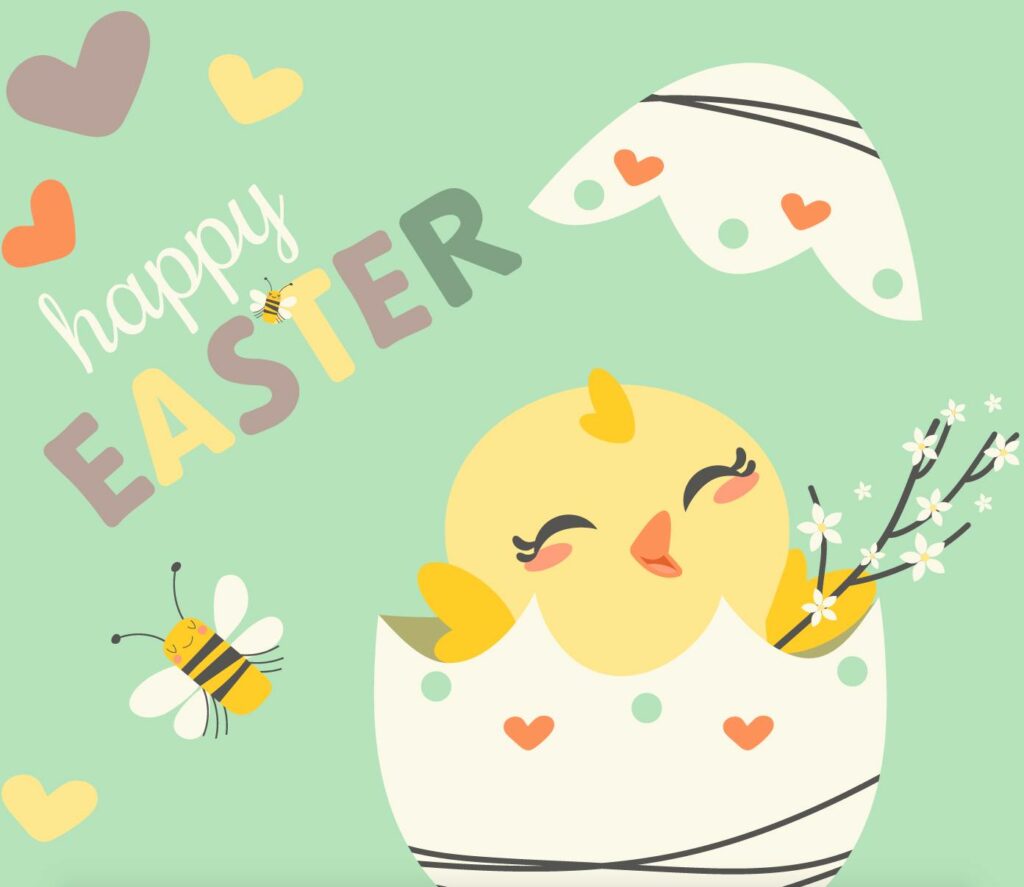 poussin paques enfant